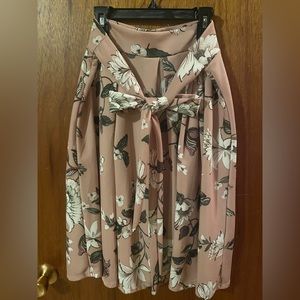MAUVE & FLORAL SKIRT